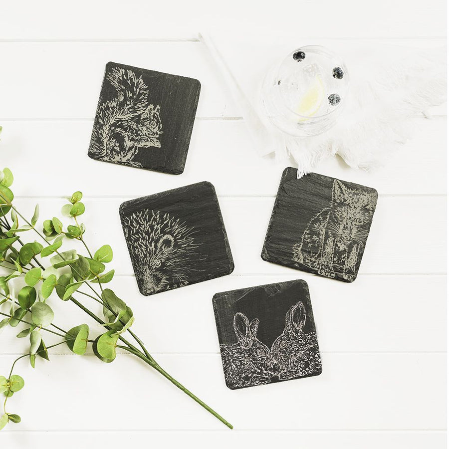 Woodland Slate Coasters by Selbrae House.