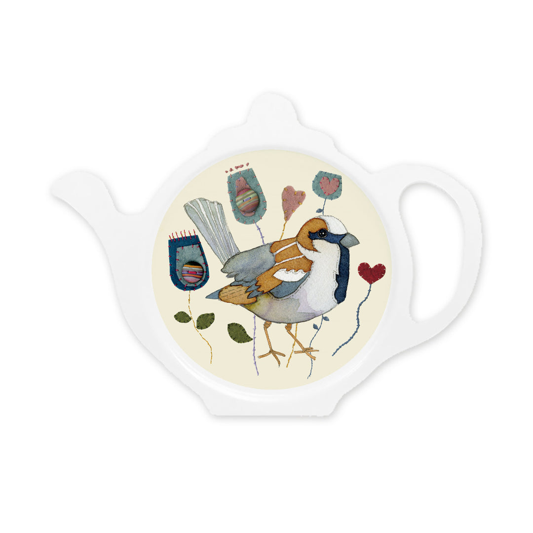 Emma Ball Stitched Birdies Tea Bag Tidy