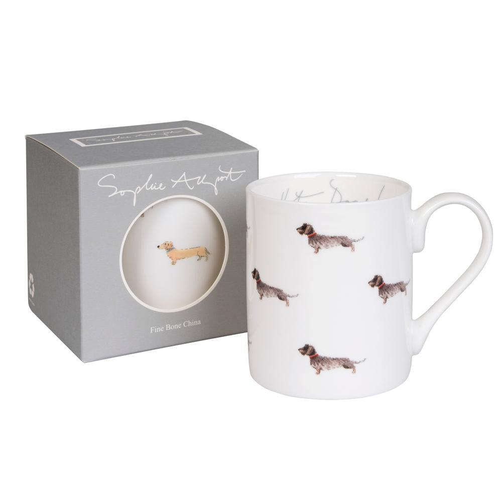 Sophie Allport bone china Hot Dogs! mug.