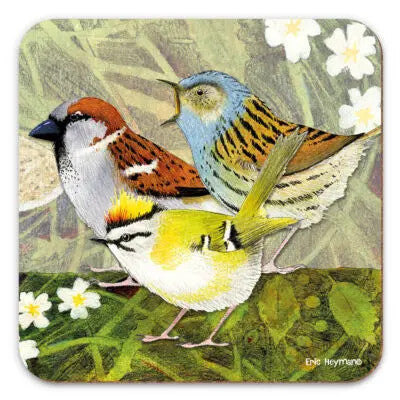 British Birds 4 Coaster by Emma Ball