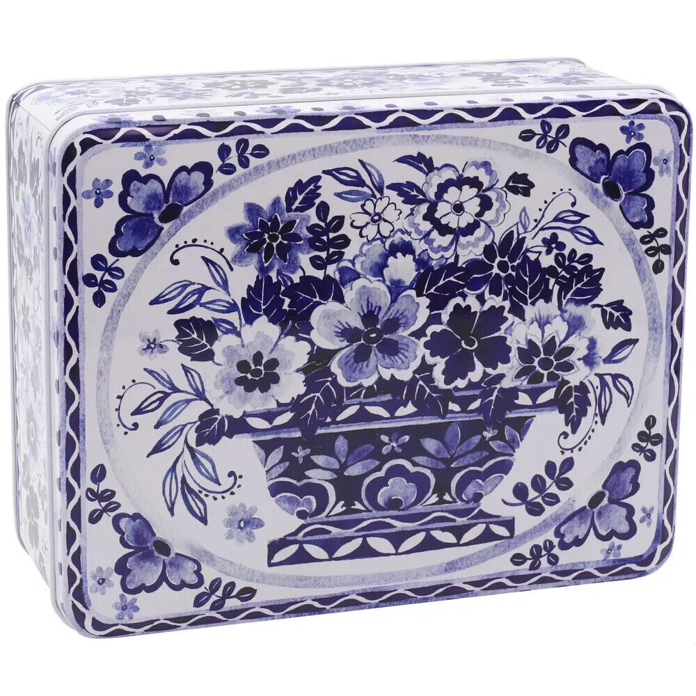 Claire Winteringham Blue & White Deep Rectangular Tin