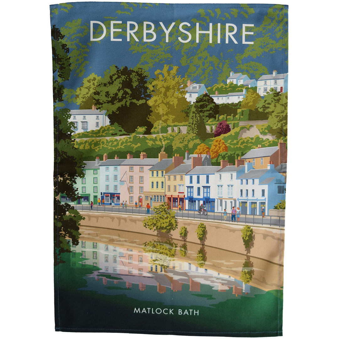 Derbyshire - Matlock Bath Tea Towel by Town Towels.