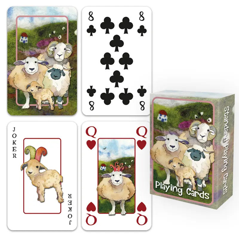 Felted Sheep Playing Cards from Emma Ball