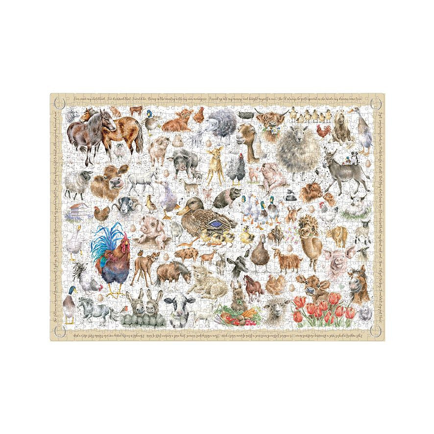 ''Farmyard Friends' Jigsaw Puzzle by Wrendale Designs.