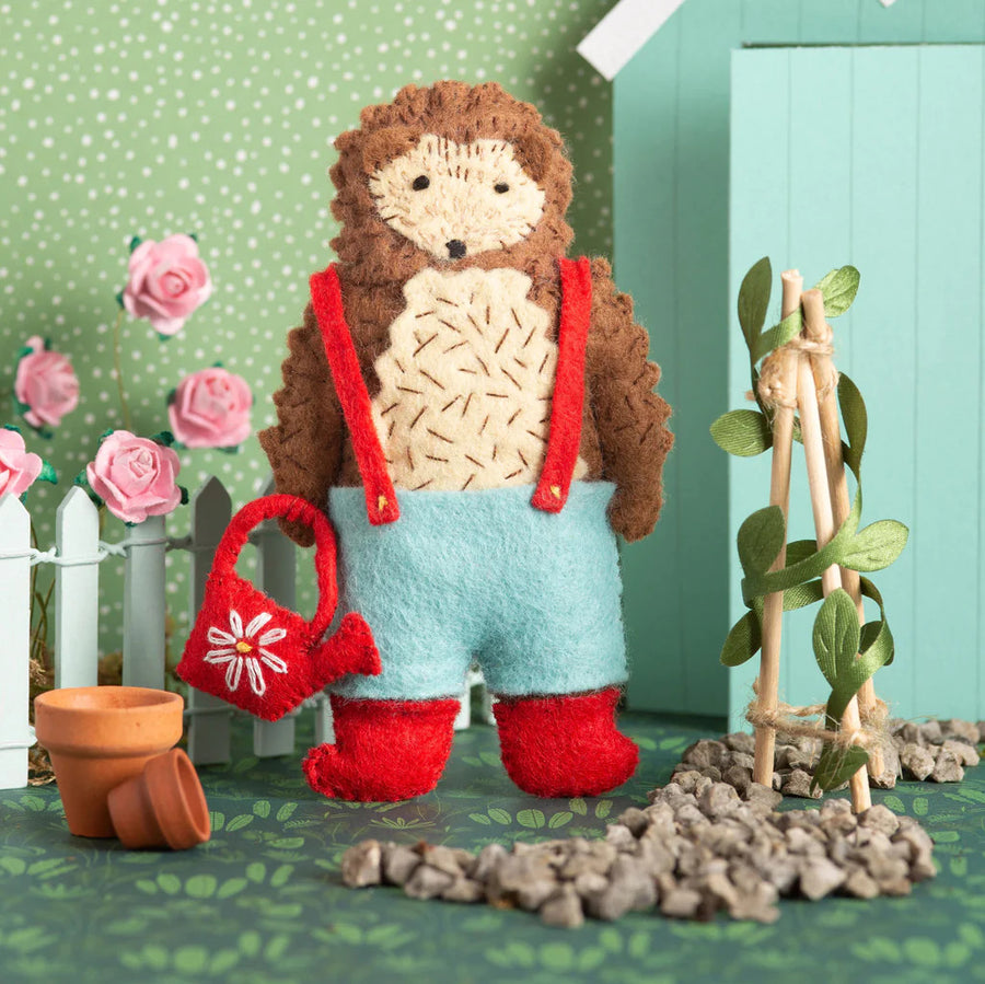 Mr. Hedgehog the Gardener Felt Crat Mini Kit by Corinne Lapierre