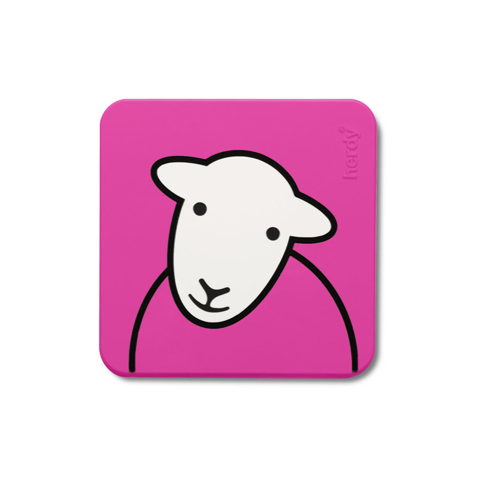 Herdy Hello PVC Coaster - Pink