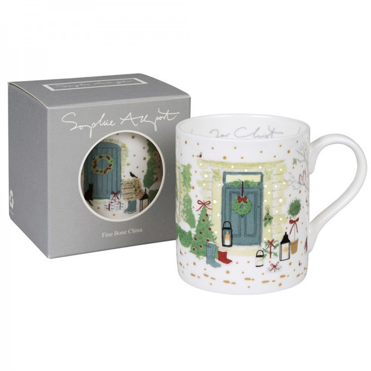 Sophie Allport Holly & Berry Home for Christmas Mug boxed