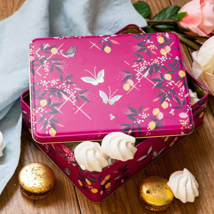 Orchard Butterfly Deep Rectangular Tin by Sara Miller.