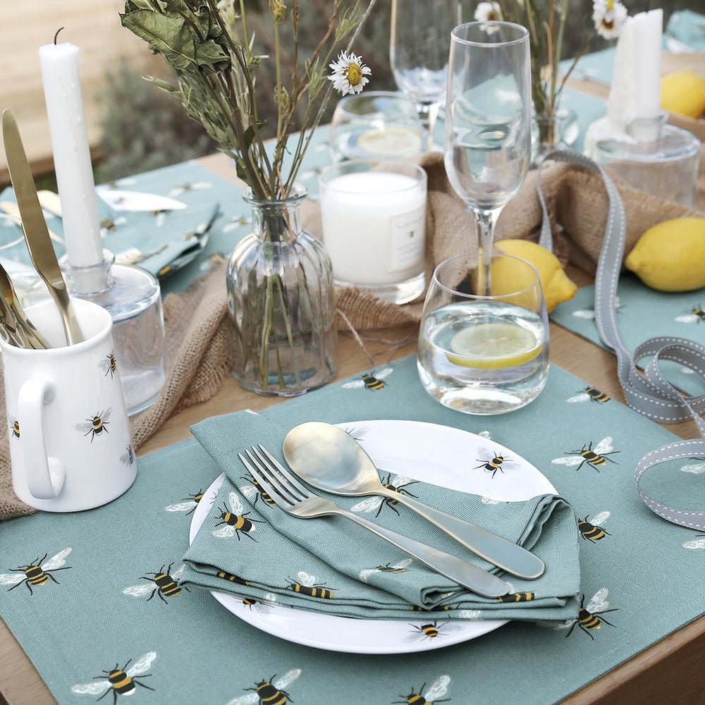 Sophie Allport Bees Fabric Placemat - Teal