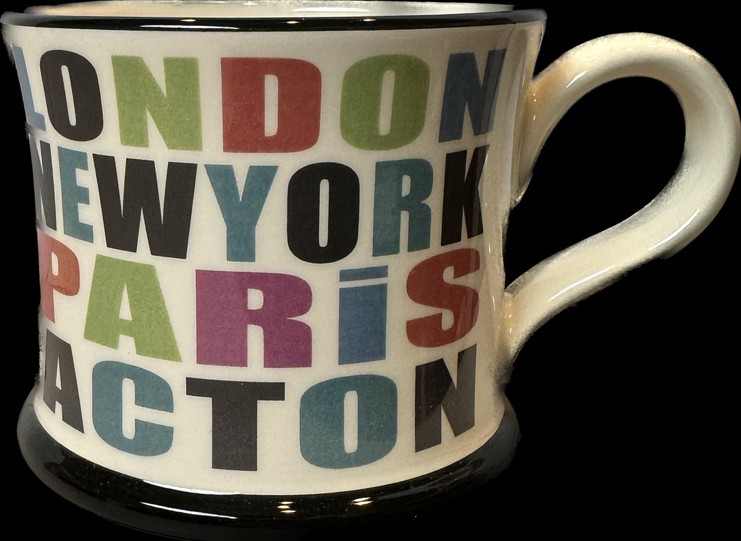London, New York, Paris, Acton Mug by Moorland Pottery – The Bee's Knees  British Imports