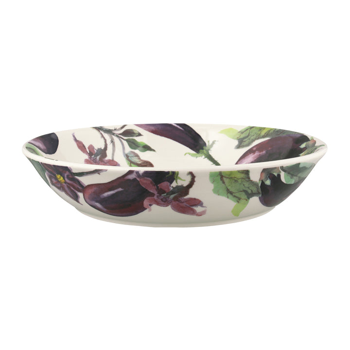 Emma Bridgewater Vegetable Garden Aubergine & Flowers Medium Pasta Bowl