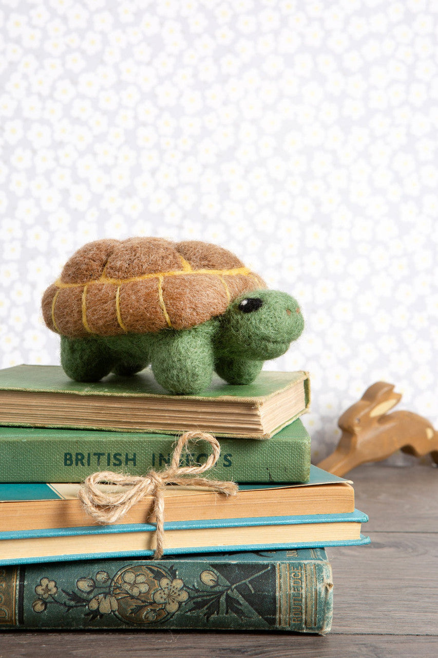 Tortoise Needle Felting Kit by Hawthorn Handmade.