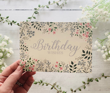 Birthday Wishes Meadow card by Becky Amelia. Image