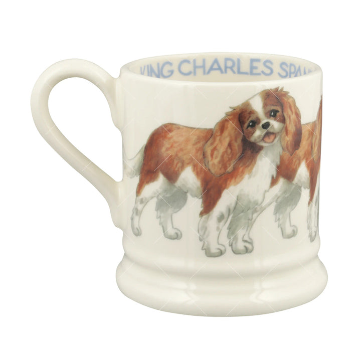 Emma Bridgewater King Charles Spaniel Half Pint Mug. Handmade in England.