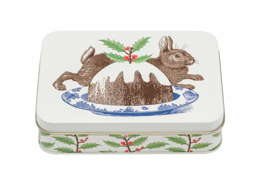 Rabbit & Pudding Small Rectangular Tin