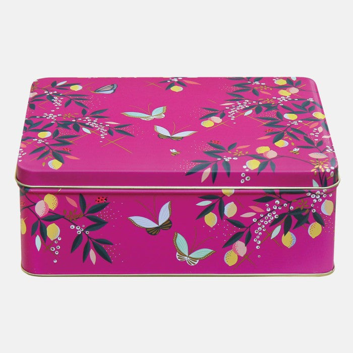 Orchard Butterfly Deep Rectangular Tin by Sara Miller.