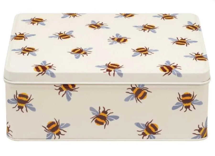 Emma Bridgewater Blue-Winged Bumblebee Long Deep Rectangular Tin.