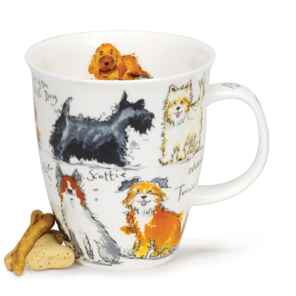 Messy Dogs Dunoon bone china mug in the Nevis Shape