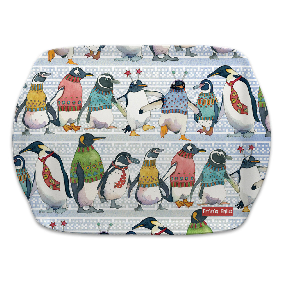 Penguins in Pullovers Melamine Scatter Tray