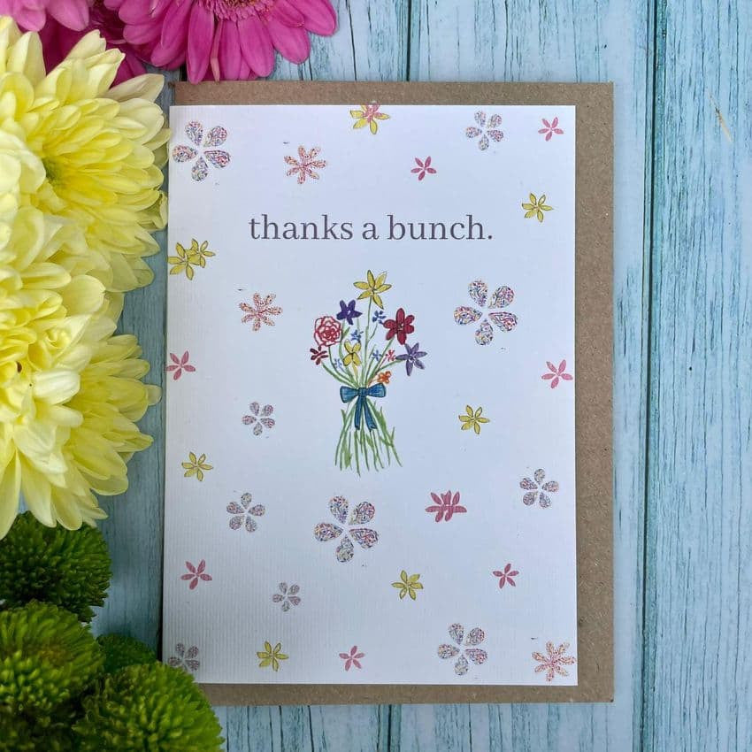 Thanks a Bunch Blank Greetings Eco Card by Jen Winnett