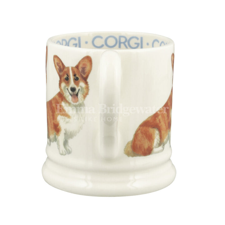 Emma Bridgewater Pembroke Welsh Corgi Half Pint Mug. Handmade in England.